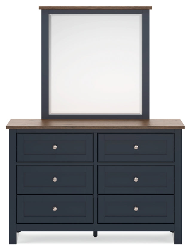 Landocken Full Panel Bed, Dresser and Mirror