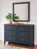 Landocken Twin Panel Bed, Dresser and Mirror