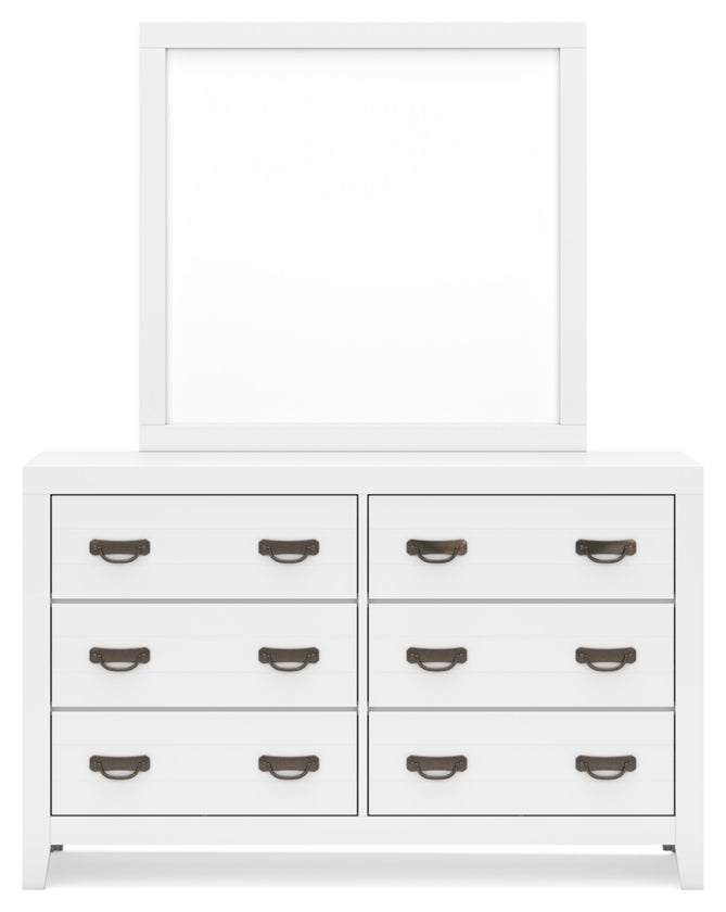 Binterglen King Panel Bed, Dresser, Mirror and Nightstand