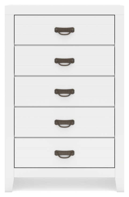 Binterglen Twin Panel Bed, Dresser, Mirror, Chest and 2 Nightstands