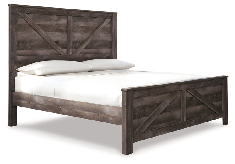 Wynnlow King Crossbuck Panel Bed and Chest