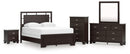 Covetown Queen Panel Bed, Dresser, Mirror, Chest and Nightstand