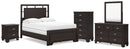 Covetown Full Panel Bed, Dresser, Mirror, Chest and Nightstand