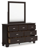 Covetown King Panel Bed, Dresser and Mirror