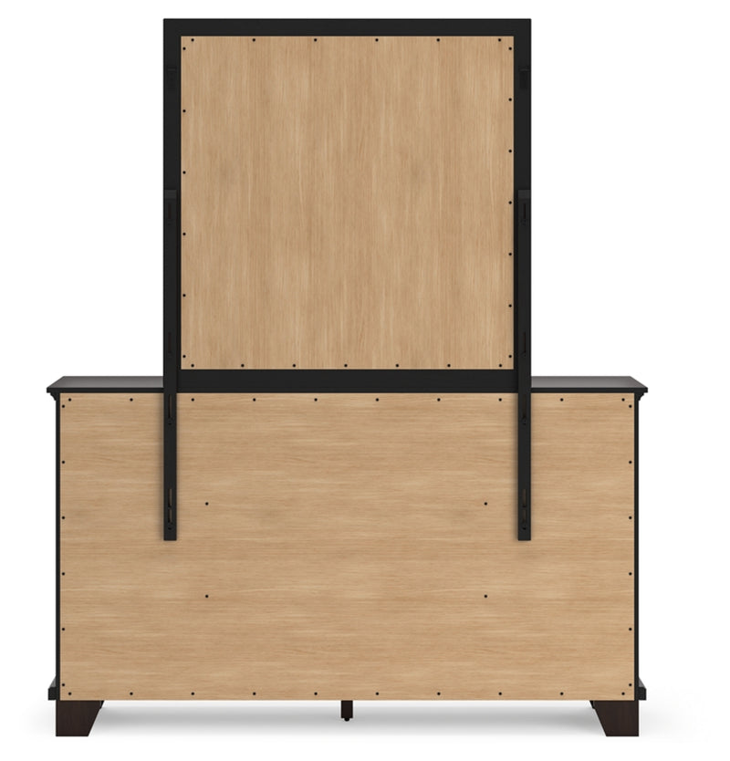 Covetown California King Panel Bed, Dresser and Mirror