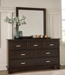 Covetown King Panel Bed, Dresser, Mirror and Nightstand