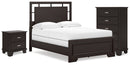 Covetown Full Panel Bed, Chest and Nightstand