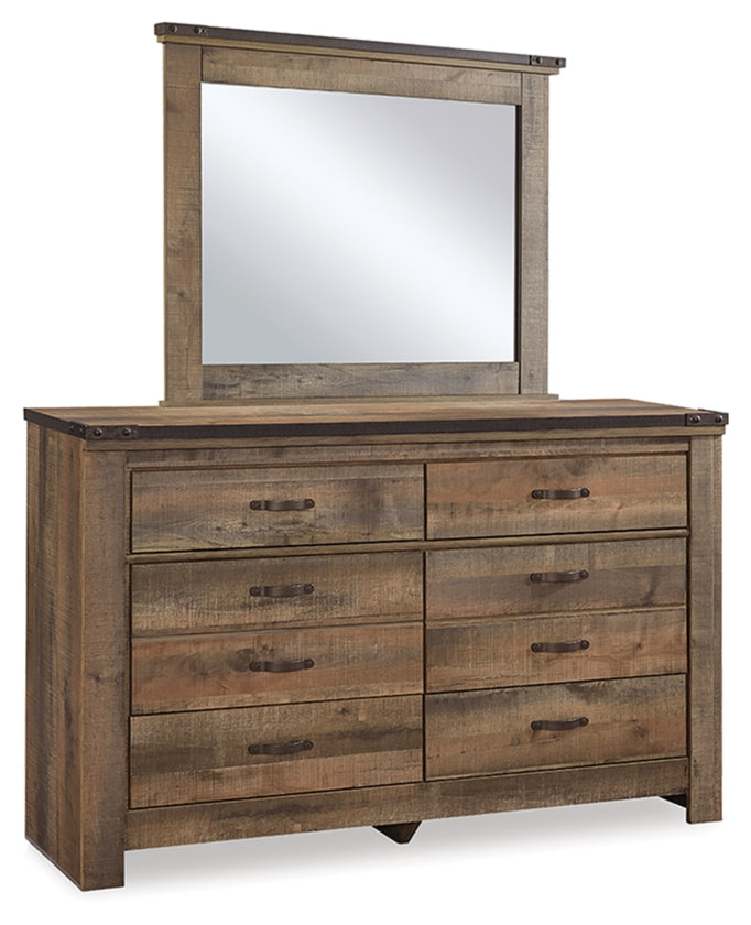 Trinell Twin Bookcase Storage Bed, Dresser, Mirror and Nightstand