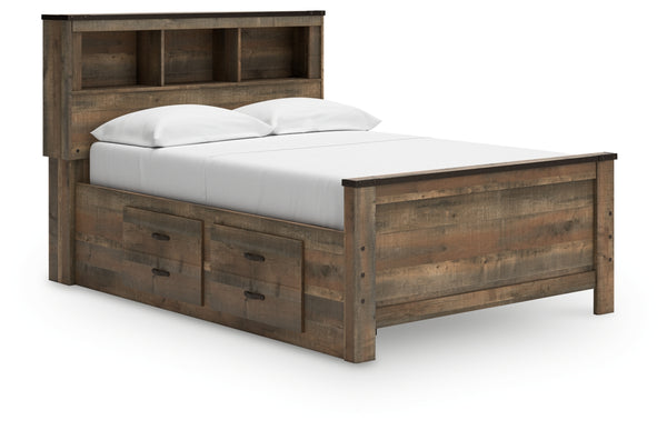 Trinell Full Bookcase Bed with 2 Storage Drawers