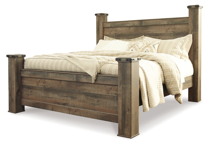 Trinell Queen Poster Bed (Bed Size: King)