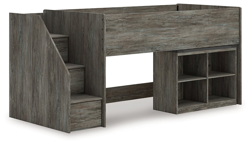 Frandern Twin Loft  Bed with Bookcase Storage