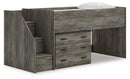 Frandern Twin Loft Bed with Drawer Storage