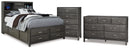 Caitbrook Full Storage Bed, Dresser and Chest