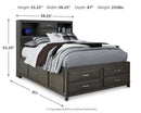 Caitbrook Full Storage Bed, Dresser, Mirror and Nightstand