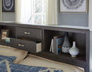 Caitbrook California King Storage Bed, Dresser, Mirror, and Nighstand