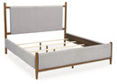 Lyncott Queen Upholstered Bed, Dresser and Mirror