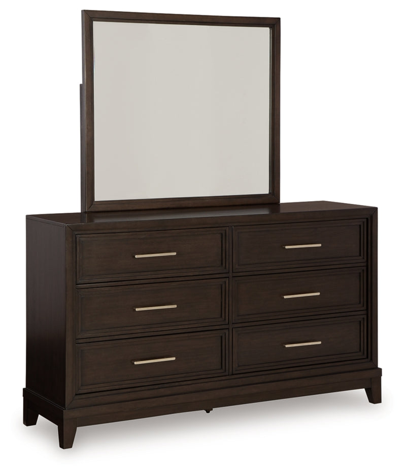 Neymorton King Panel Bed, Dresser, Mirror and Nightstand