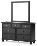 Lanolee King Panel Bed, Dresser, Mirror, Chest and 2 Nightstands