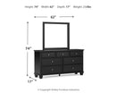 Lanolee King Panel Bed, Dresser, Mirror and 2 Nightstands