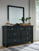 Lanolee Full Panel Bed, Dresser and Mirror