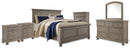 Lettner King Panel Bed, Dresser, Mirror, Chest and 2 Nightstands