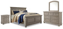 Lettner King Panel Bed with Dresser, Mirror and Nightstand