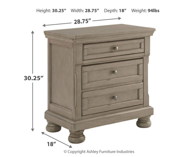Robbinsdale Nightstand (Color: Light Gray)