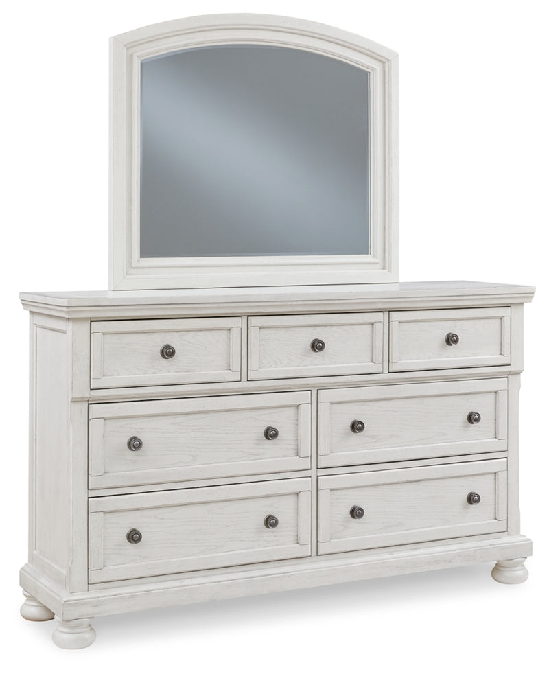 Robbinsdale King Panel Bed, Dresser, Mirror, Chest and 2 Nightstands