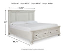 Robbinsdale King Storage Bed and 2 Nightstands