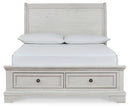 Robbinsdale Full Storage Sleigh Bed, Dresser, Mirror, Chest and Nightstand