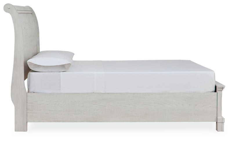 Robbinsdale Full Storage Sleigh Bed, Dresser, Mirror, Chest and Nightstand