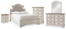 Realyn Full Panel Bed, Dresser, Mirror, Chest and Nightstand