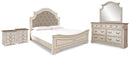Realyn King Panel Bed, Dresser, Mirror and 2 Nightstands
