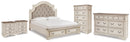 Realyn King Storage Bed, Dresser, Chest and 2 Nightstands
