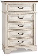 Realyn Full Panel Bed, Dresser, Mirror and Chest