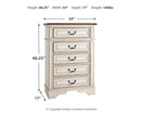 Realyn Full Panel Bed, Dresser, Mirror, Chest and Nightstand