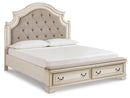Realyn King Storage Bed, Dresser and Nightstand