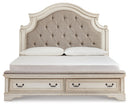 Realyn King Upholstered Storage Bed