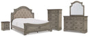 Lodenbay King Upholstered Panel Bed, Dresser, Mirror, Chest and Nightstand