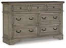 Lodenbay Queen Upholstered Panel Bed, Dresser and Nightstand