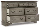 Lodenbay Queen Upholstered Panel Bed, Dresser and Nightstand