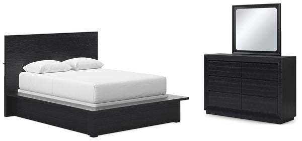 Londer Queen Panel Bed, Dresser and Mirror