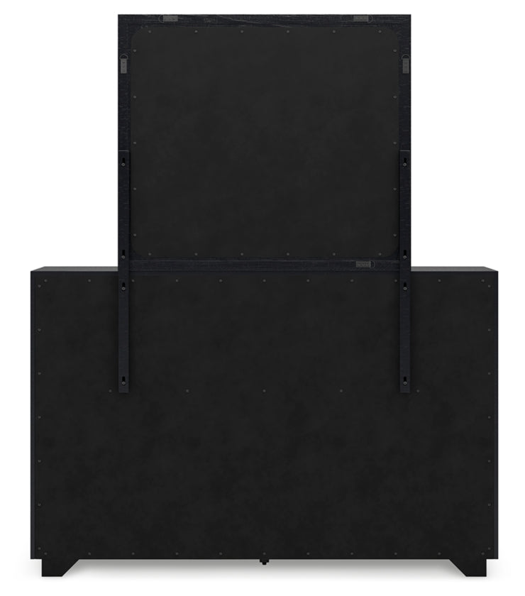 Londer California King Panel Bed, Dresser and Mirror