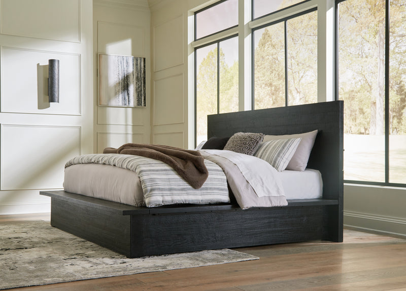 Londer California King Panel Bed, Dresser and Mirror