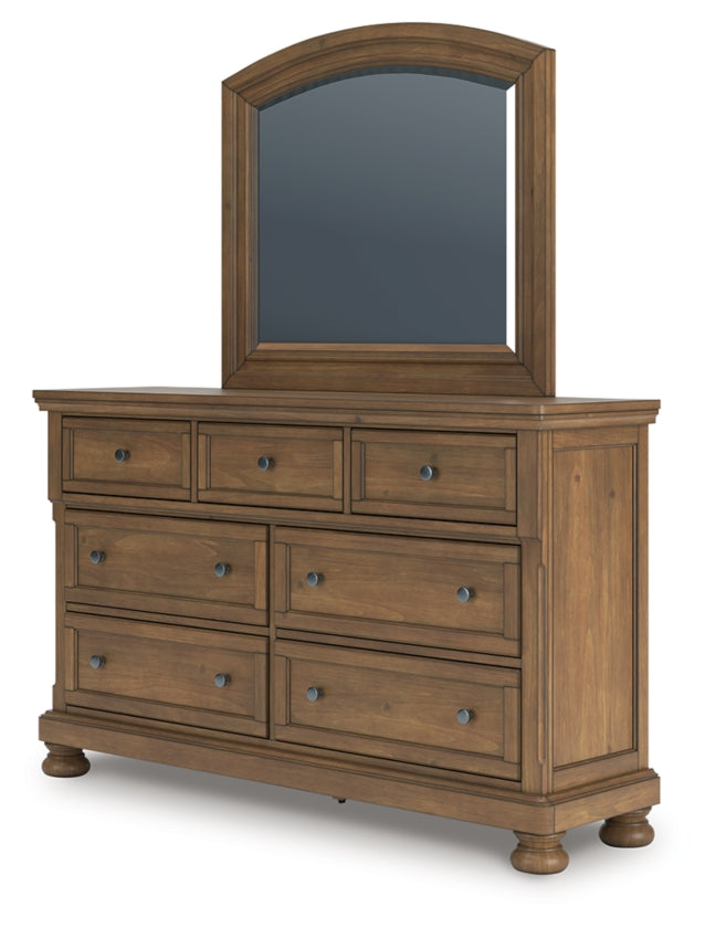 Feddinger Queen Panel Bed, Dresser, Mirror, Chest and Nightstand