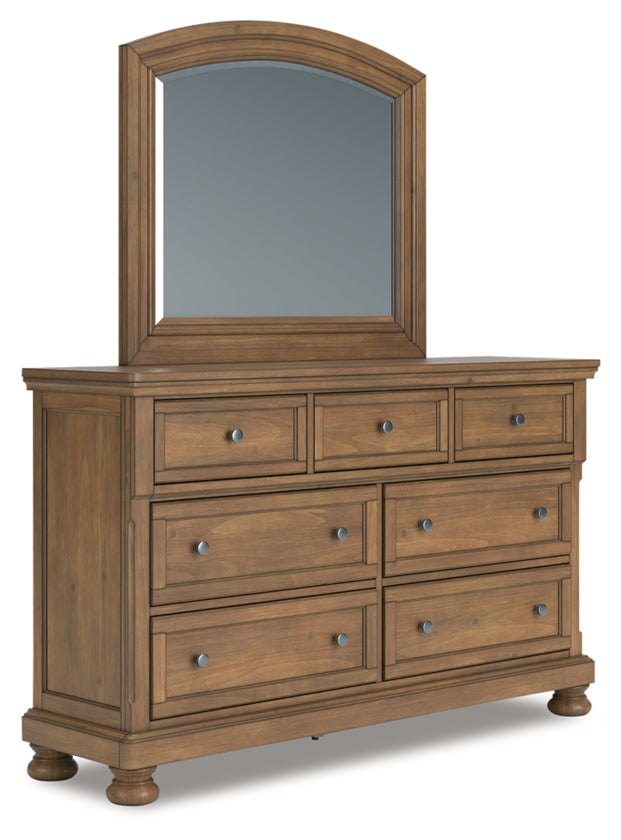 Feddinger King Panel Storage Bed, Dresser, Mirror, Chest and Nightstand
