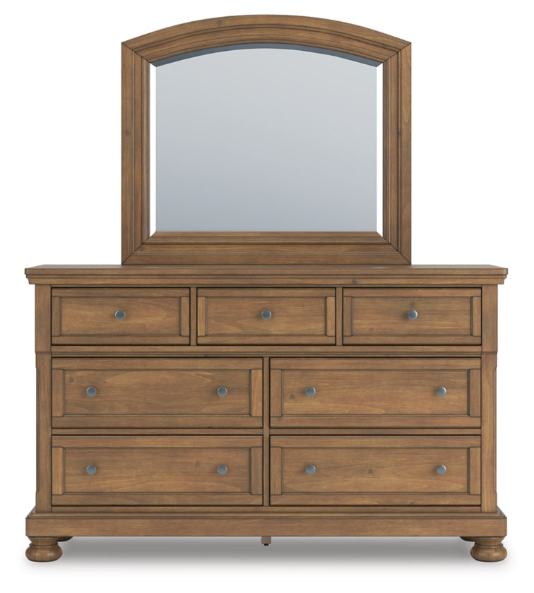 Feddinger King Panel Storage Bed, Dresser, Mirror, Chest and Nightstand