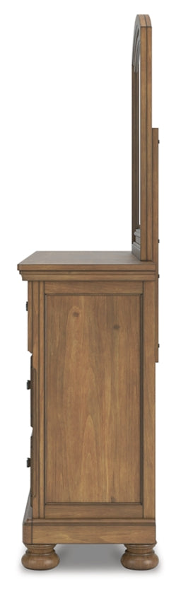 Feddinger Queen Panel Bed, Dresser, Mirror, Chest and Nightstand