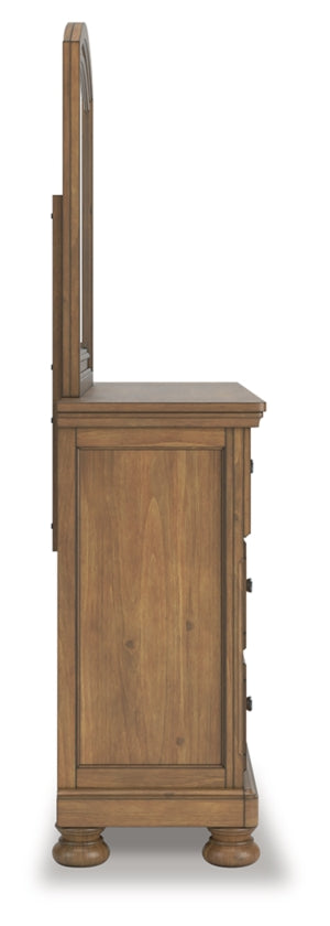 Feddinger Queen Sleigh Bed, Dresser, Mirror, Chest and Nightstand