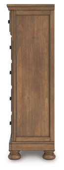 Feddinger Queen Sleigh Bed, Dresser, Mirror, Chest and Nightstand